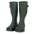 Wide Calf Wellies - Green with Black Trim - Regular Fit in Foot and Ankle