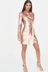 Gold Sequin Blazer Dress